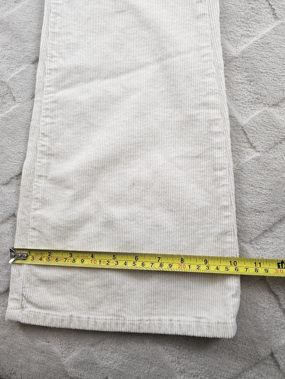 Pilcro Cream Corduroy Flare Pants Womens 32 White Cottage core Western Boho - Picture 8 of 10